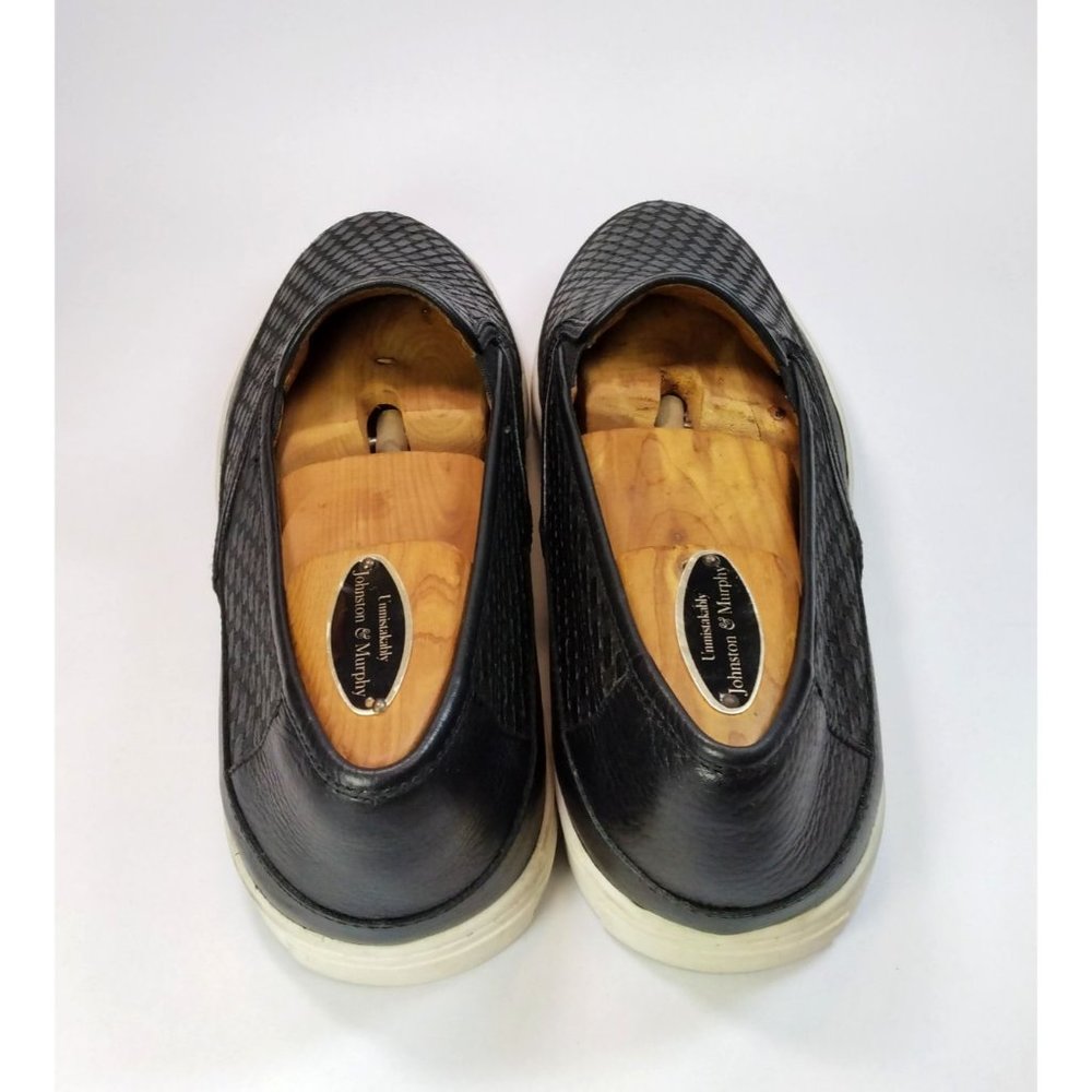 Johnston & Murphy Men’s Tyler Laser-Weave Slip-On Black Sneaker Shoe Size 9 - Picture 4 of 16
